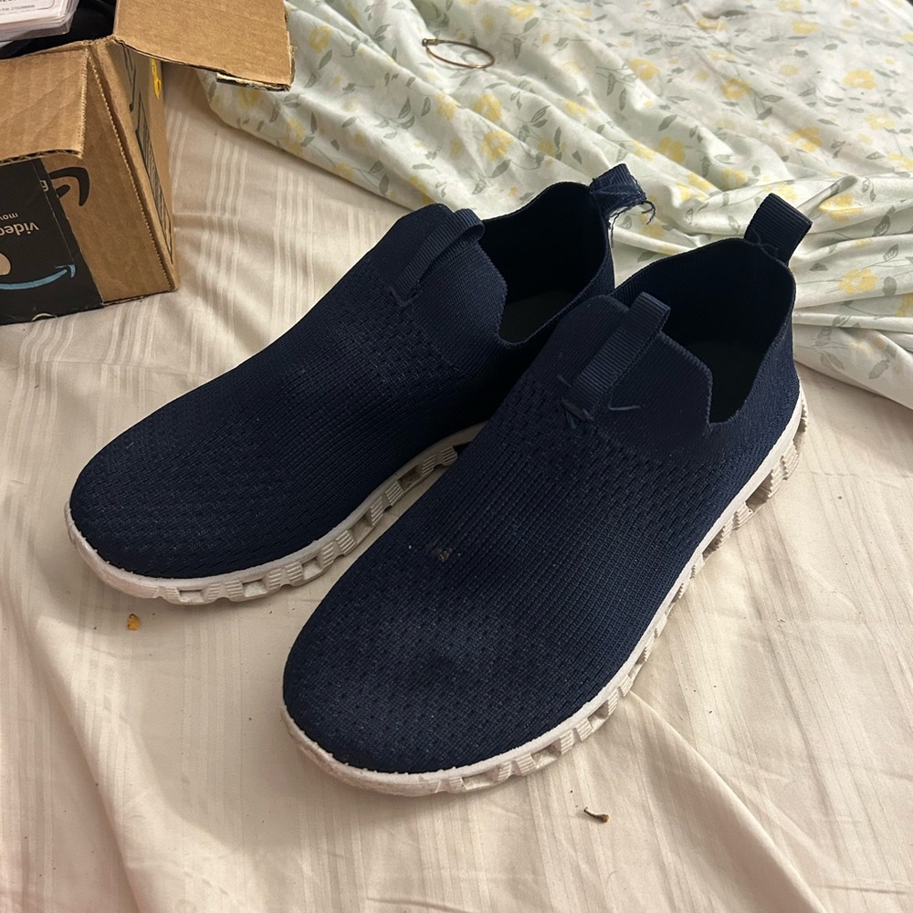 Men's Navy Slip-On Sneakers